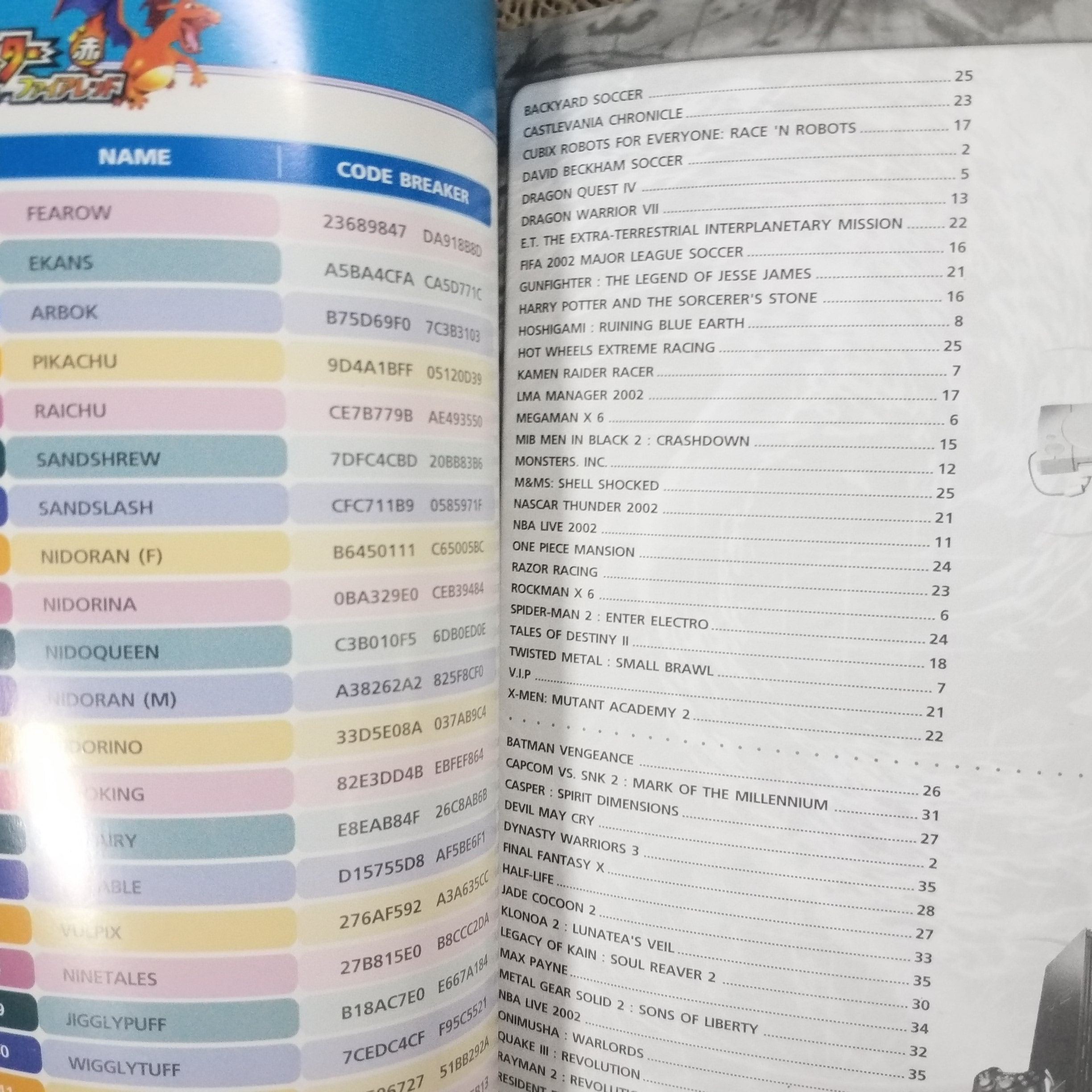 คู่มือเกมส์ CODE EMU POKEMON 01