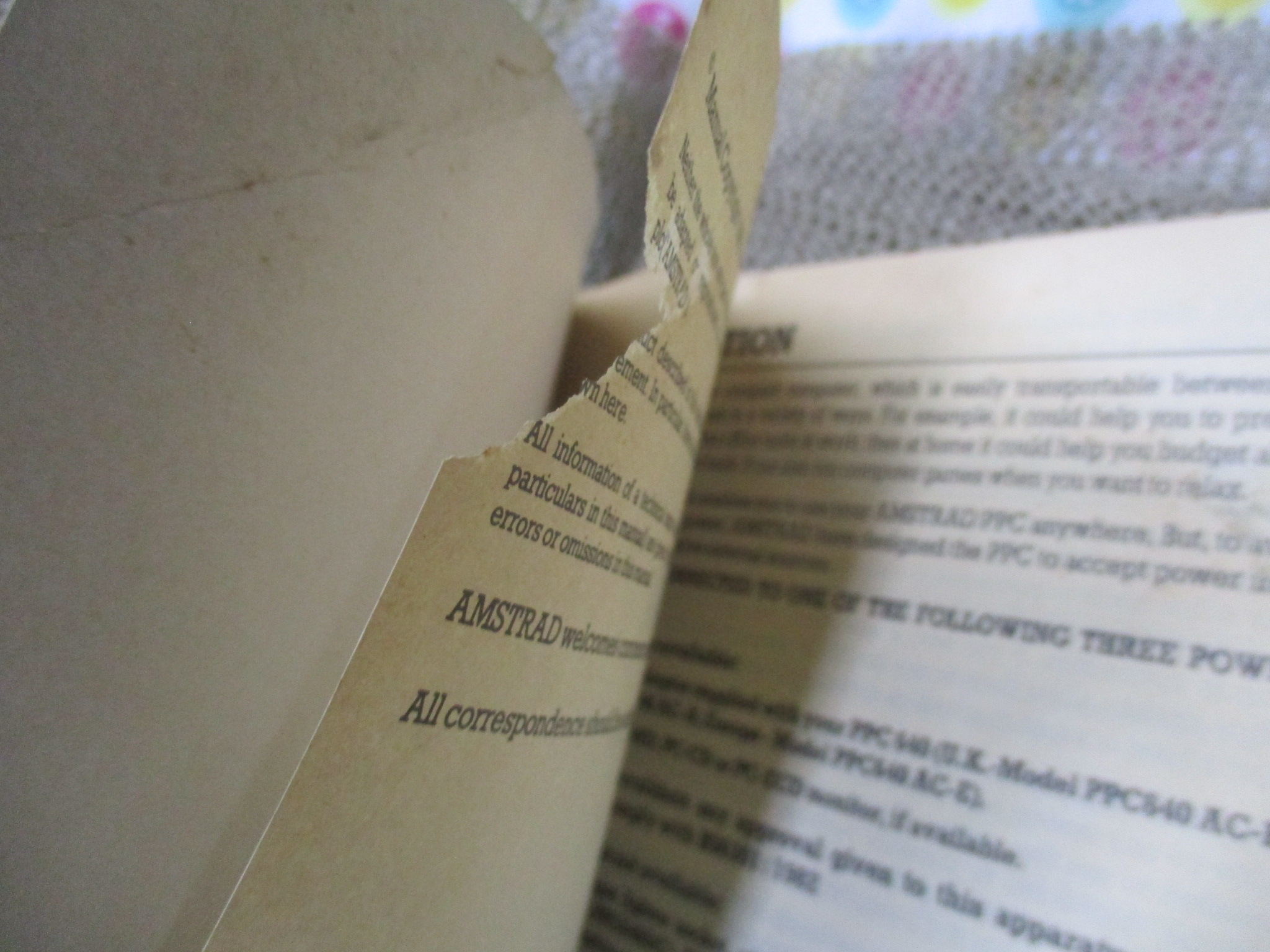 คู่มือ THE AMSTRAD PORTABLE PPC 512/640 (ภาษาอังกฤษ)