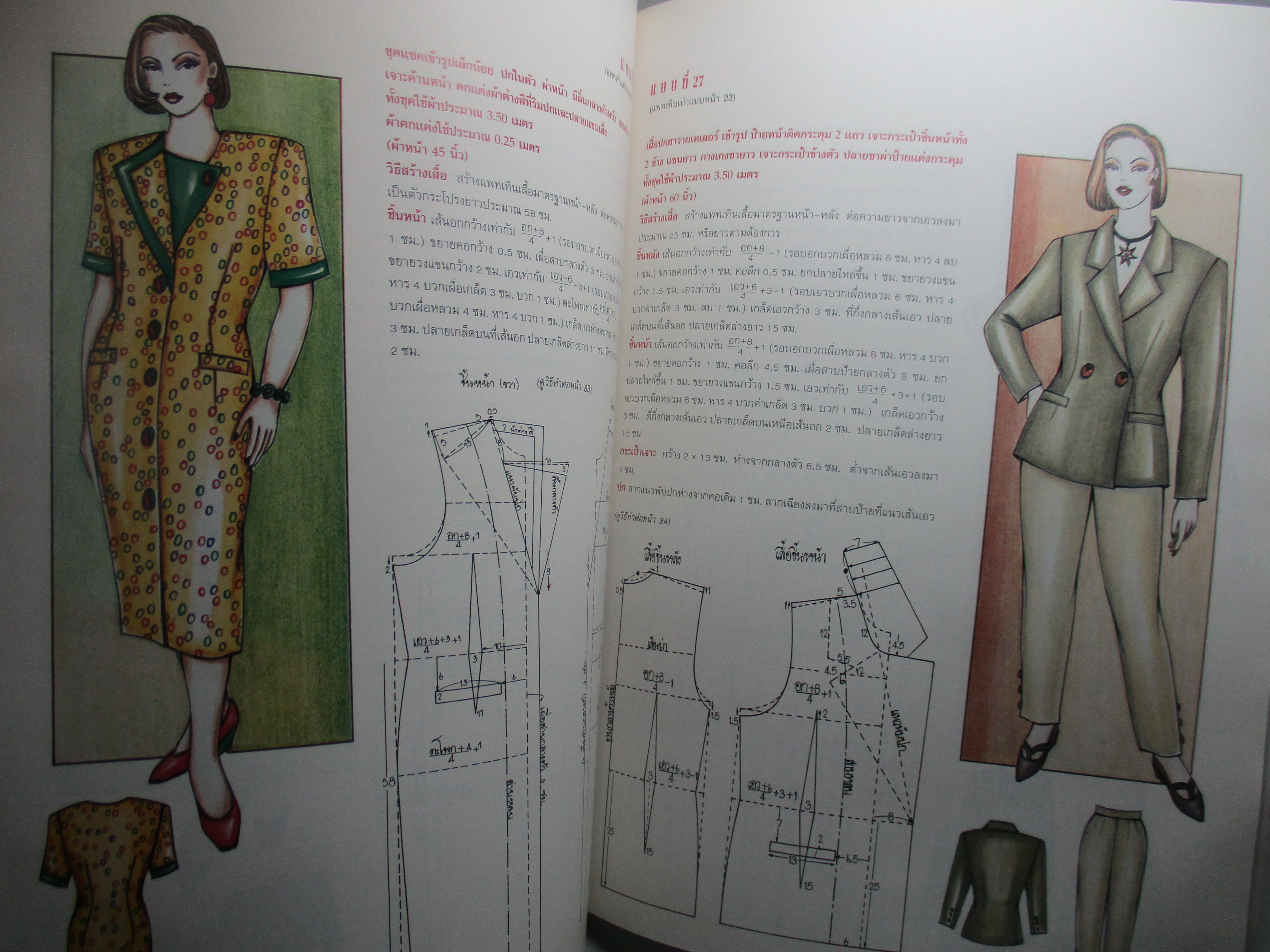 หนังสือ แฟชั่นดีไซน์ ฉบับพิเศษ แพทเทินคนอ้วน ปี2537