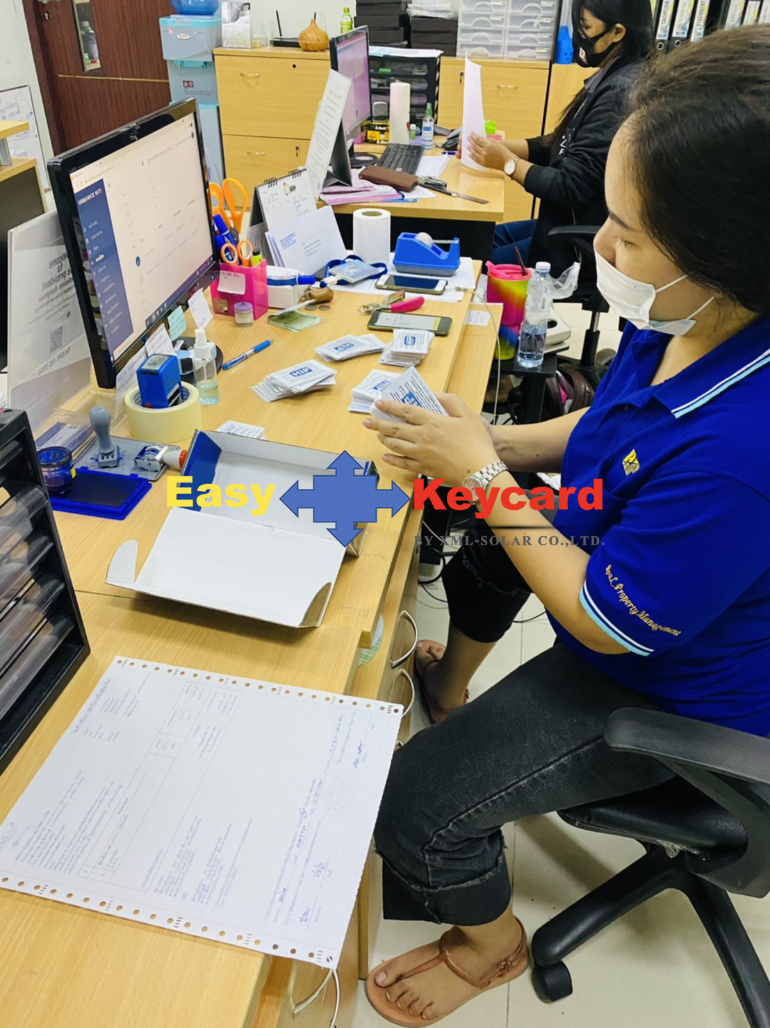 บัตรคีย์การ์ด Proximity 125Khz. (เเบบบาง) ยี่ห้อ HIP