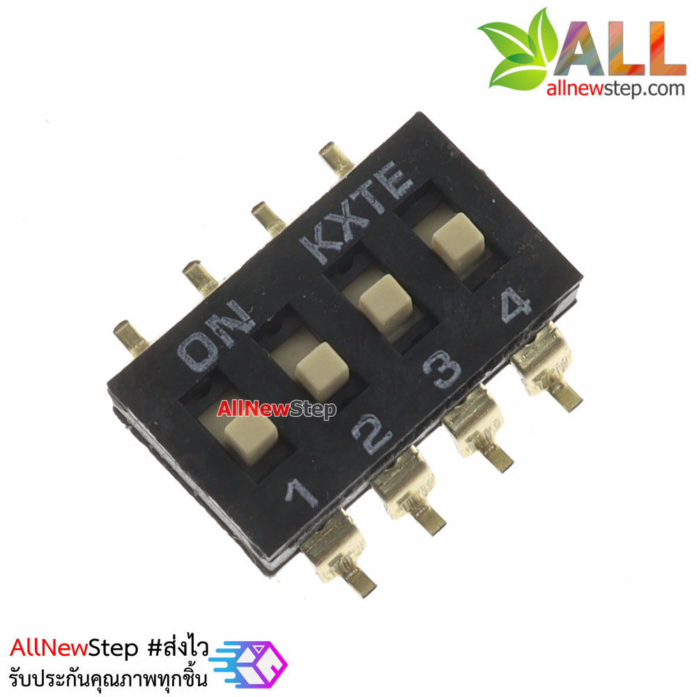 2.54mm dip switch dial switch KM-02 dip 4pin สวิตช์เลื่อนแบบ smd 4 ช่อง