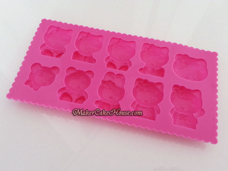 พิมพ์ซิลิโคนรูป Kitty สำหรับทำเค้ก พุดดิ้งและขนมต่างๆ ค่ะ