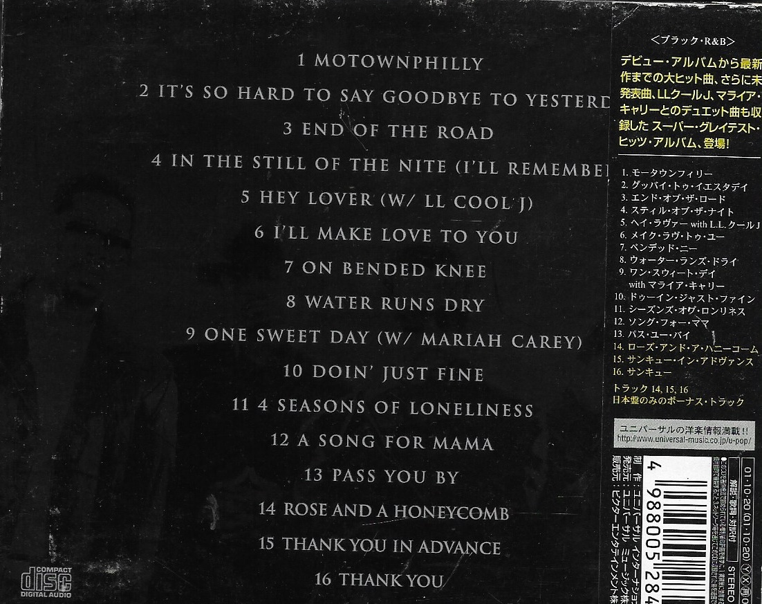 Used CD,Boyz II Men - Legacy The Greatest Hits Collection (A)(2001)(Japan)