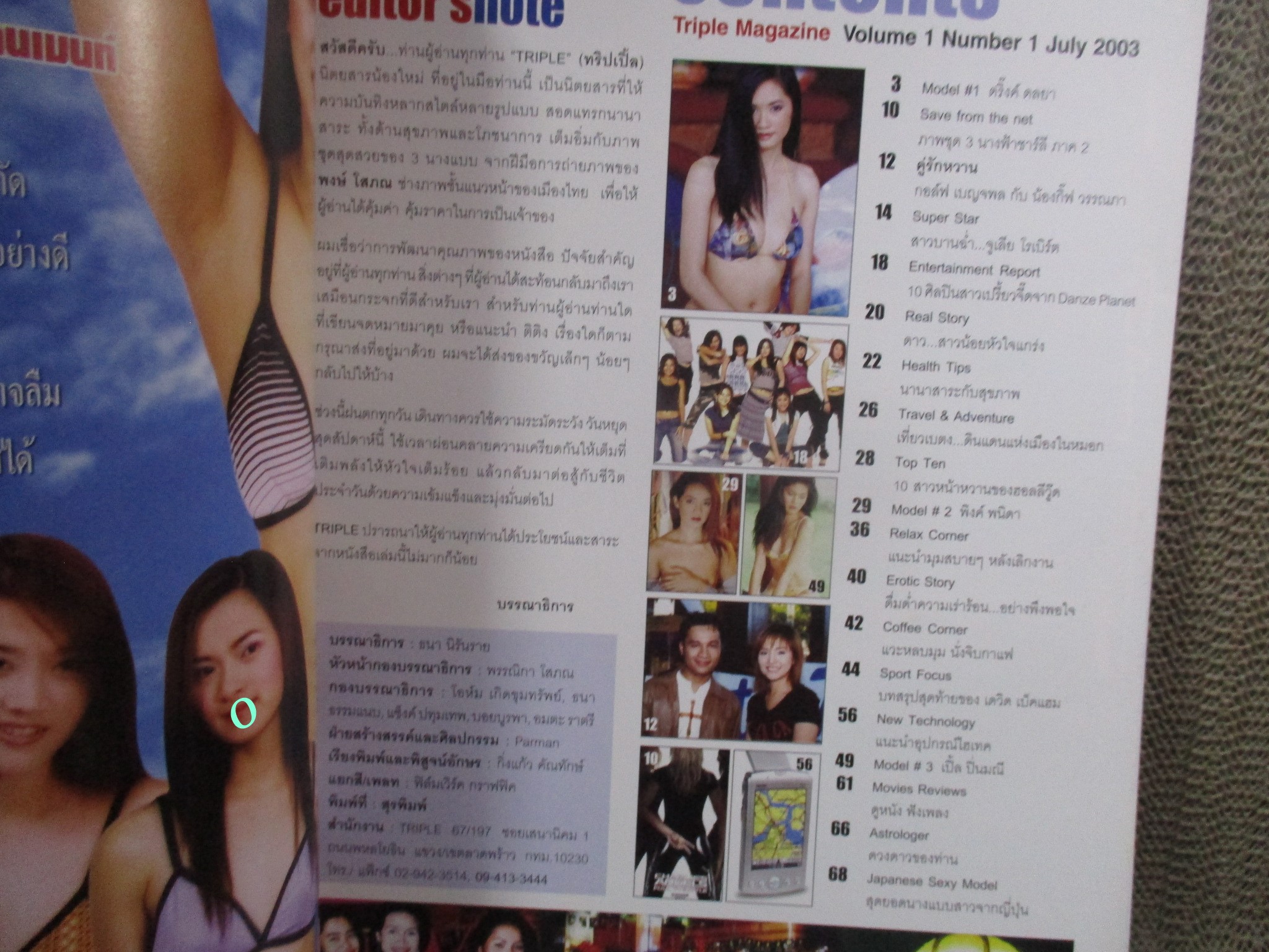 นิตยสาร TRIPLE 3 SEXY IDOL No.01 ปี2546