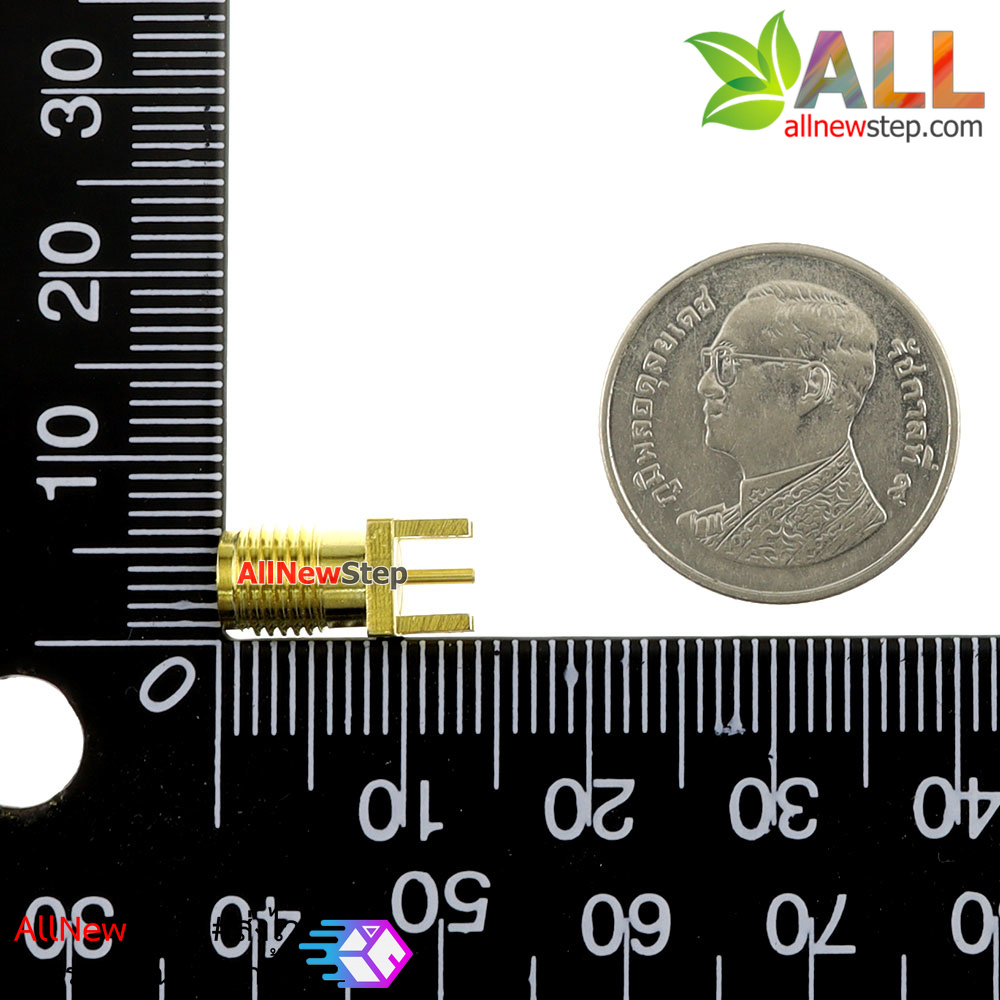 Edge Mount PCB Board Receptacle RP SMA Jack Connector Adapter ตัวผู้