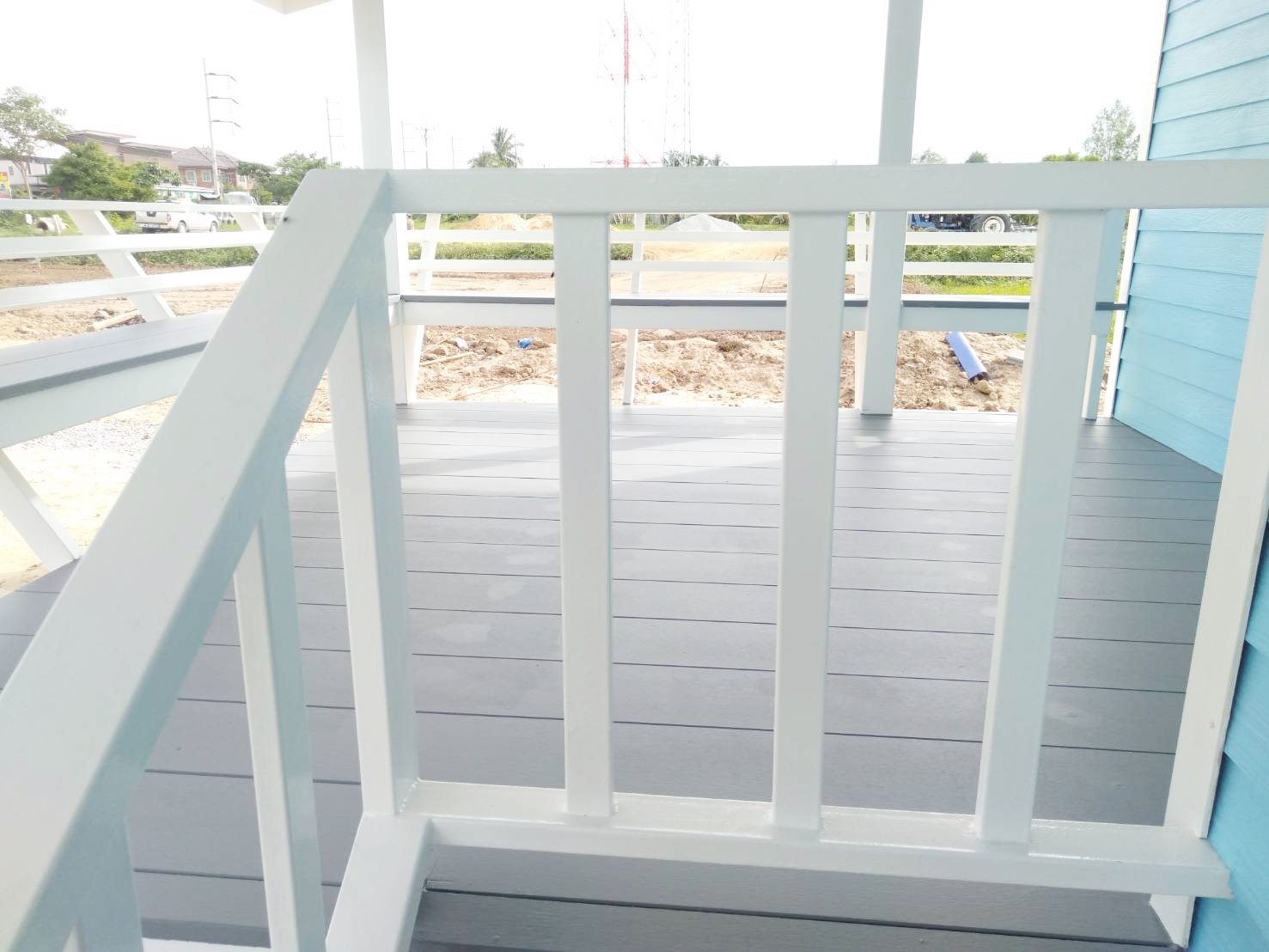 บ้านน็อกดาวน์โครงสร้างเหล็ก ขนาด 4*6 เมตร พร้อมระเบียง ขนาด 2*3 เมตร