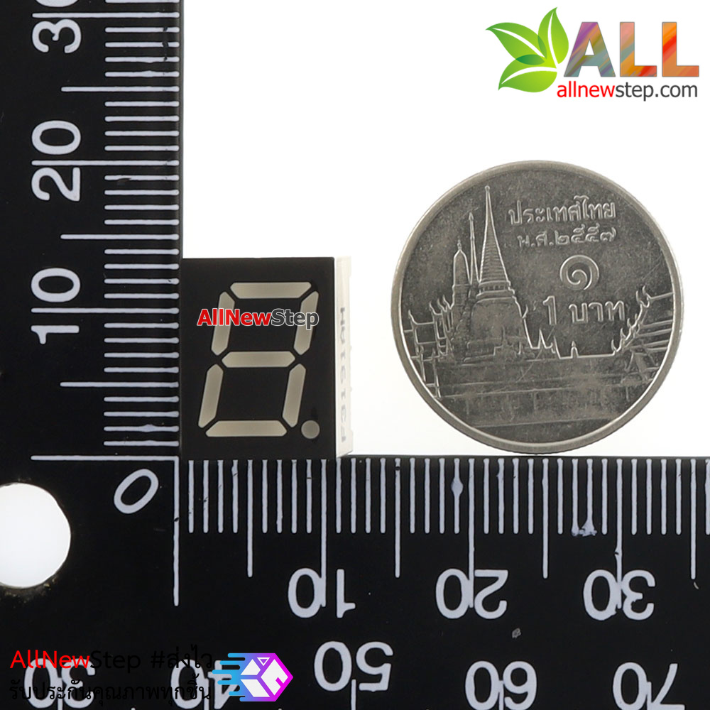 7 Segment 0.39 นิ้ว Red ไฟ 7 segment 0.39 1 หลัก สีแดงแบบลบร่วม 3191AS 3911AS