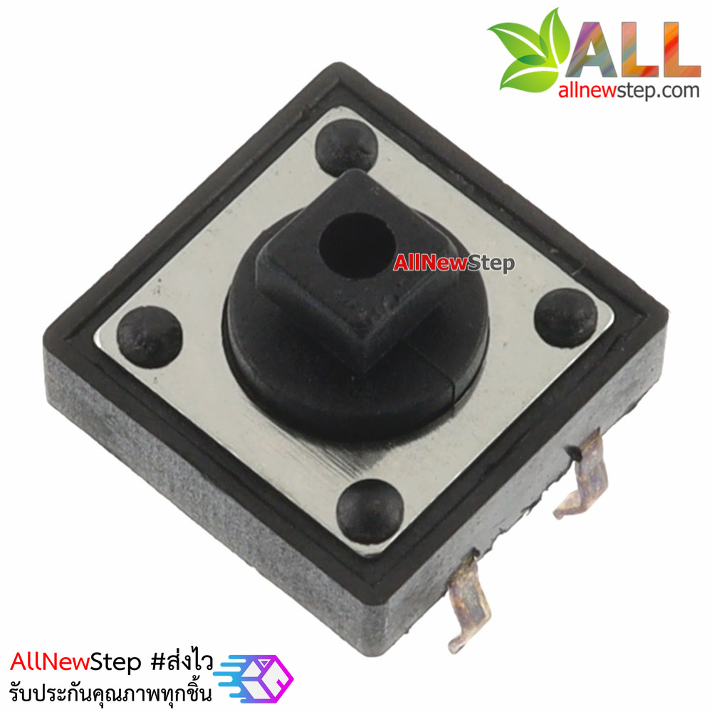 ไมโครสวิตช์ กดติดปล่อยดับ ขนาด 12x12x7.3mm หัวเหลี่ยม Micro switch tact switch button switch