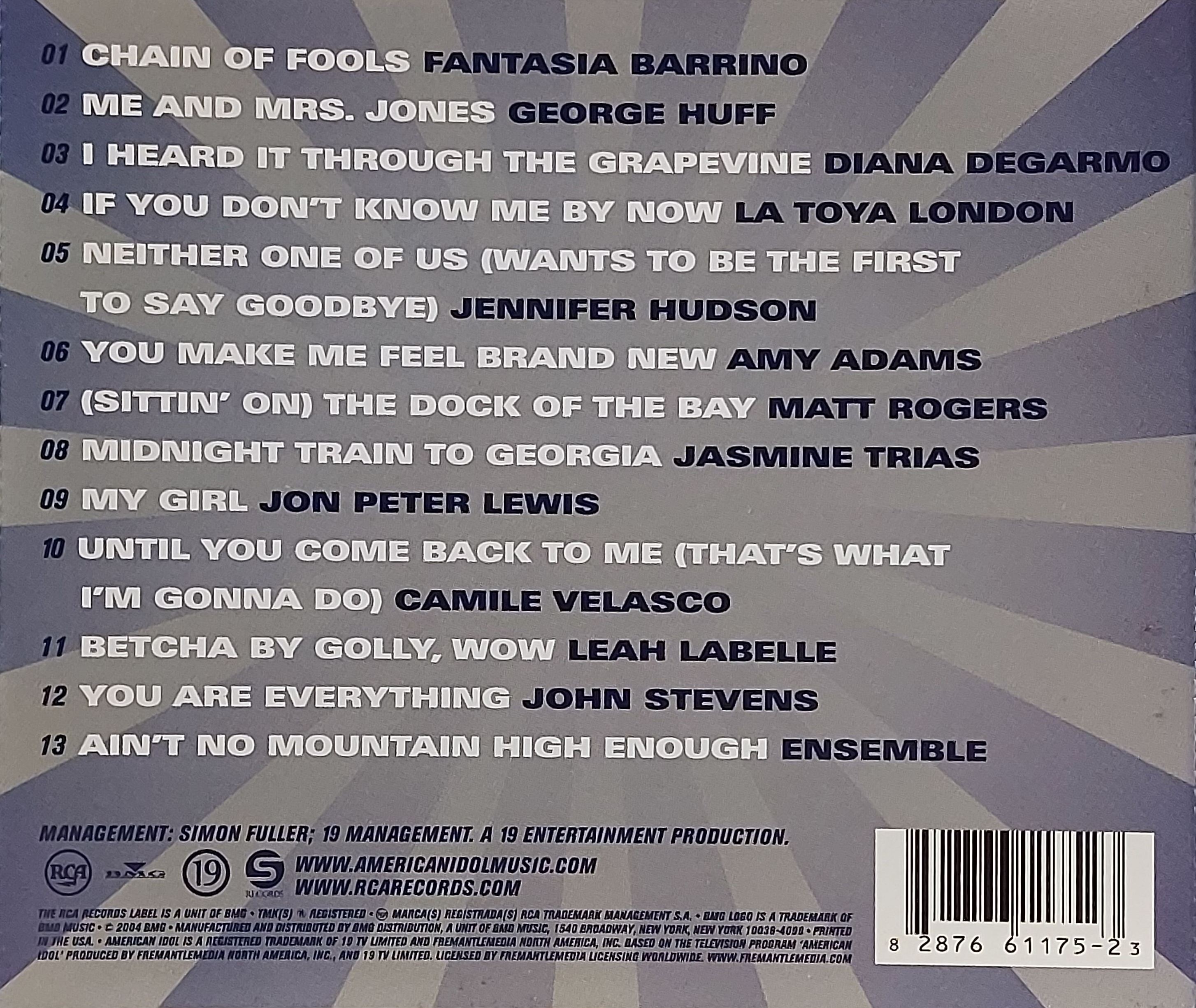 Used CD,American Idol Season 3 Greatest Soul Classics (A)(Various Artists)(2004)(USA)