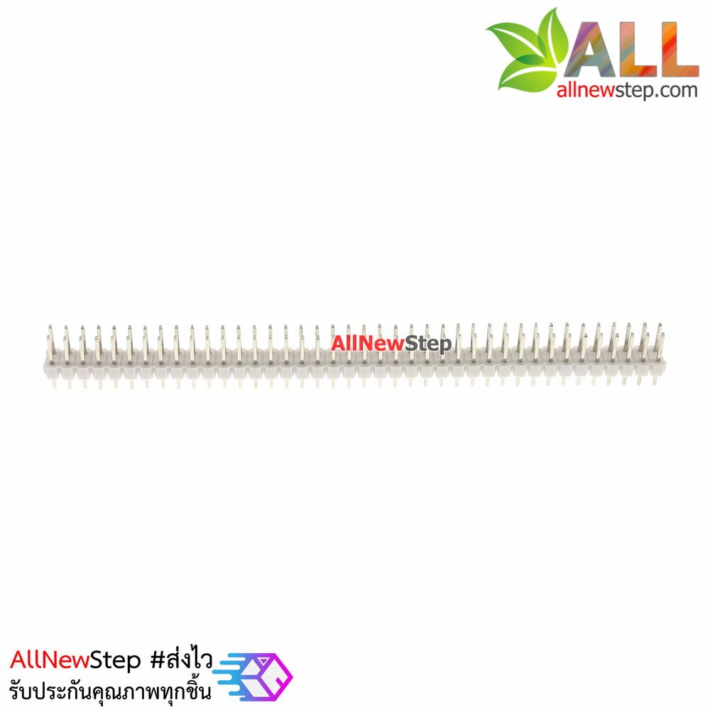 ก้างปลา 2x40 ขา สีขาว 2.54mm white Single Row Male 2X40 Copper Pin Header Strip