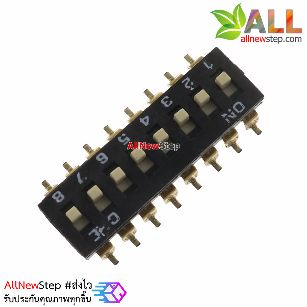dip switch 2.54mm patch SMT SMD toggle switch สวิตช์แบบ DIP SMD 8 ช่อง