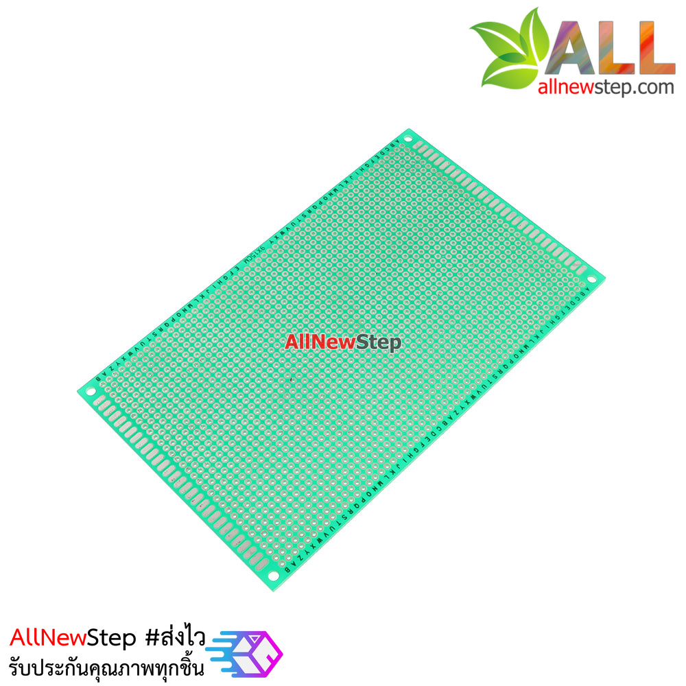 แผ่นปริ๊น PCB อเนกประสงค์แบบ 1 หน้าอย่างดี สีเขียว PCB ขนาด 9x15 เซนติเมตร