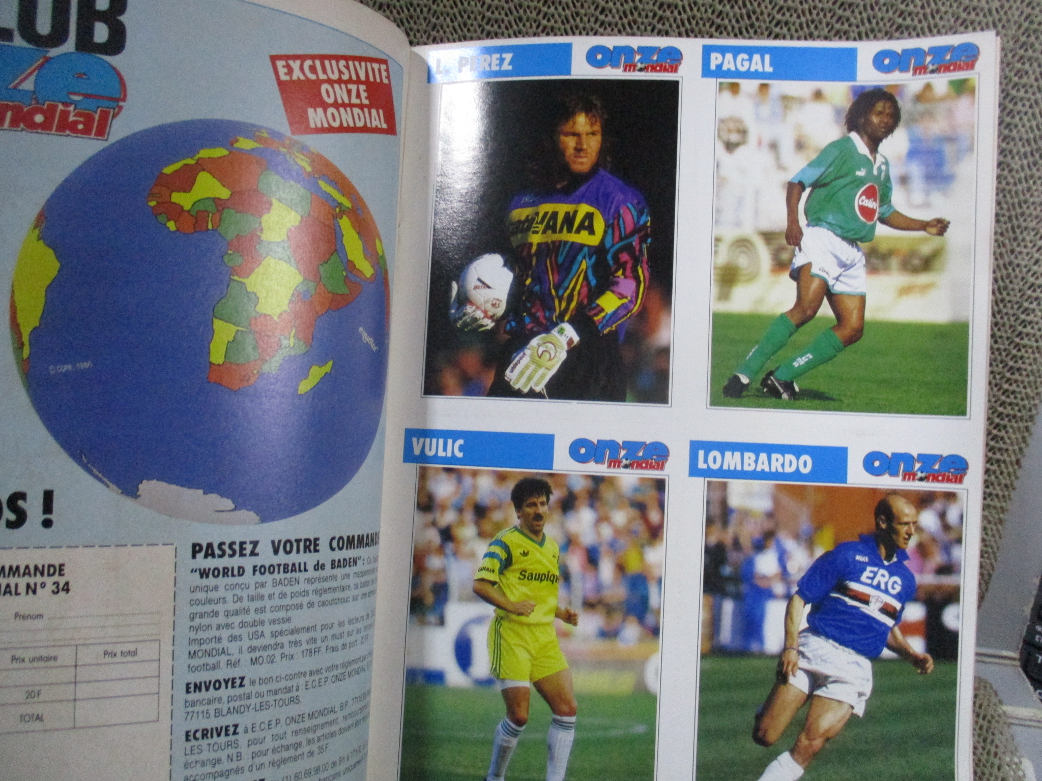 ONZE MONDIAL มีโปสเตอร์ Tomas Brolin ---สตาร์ซอคเกอร์ ฟุตบอล