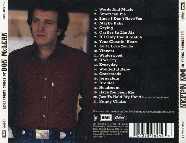 Don McLean - Legendary Songs Of Don McLean