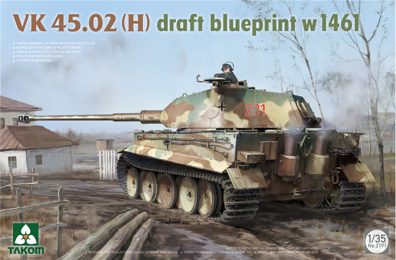 1/35 VK 45.02 (H) draft blueprint w 1461