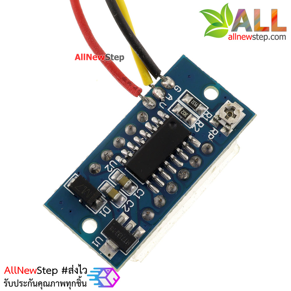 ดิจิตอล โวลต์มิเตอร์ 0 ถึง100 โวลต์ จอขนาด 0.36 นิ้ว สีเขียว Mini 3 Digital LED DC 0 -100 Volt