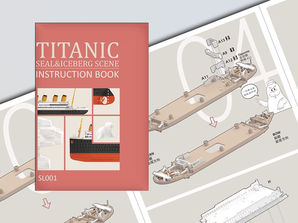 EGG SHIP TITANIC SEAL & ICEBERG SCENE