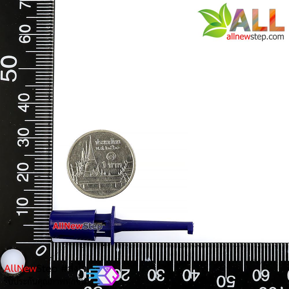 Hook test clip power test hook คลิปตะขอสายไฟทดสอบ สีน้ำเงิน