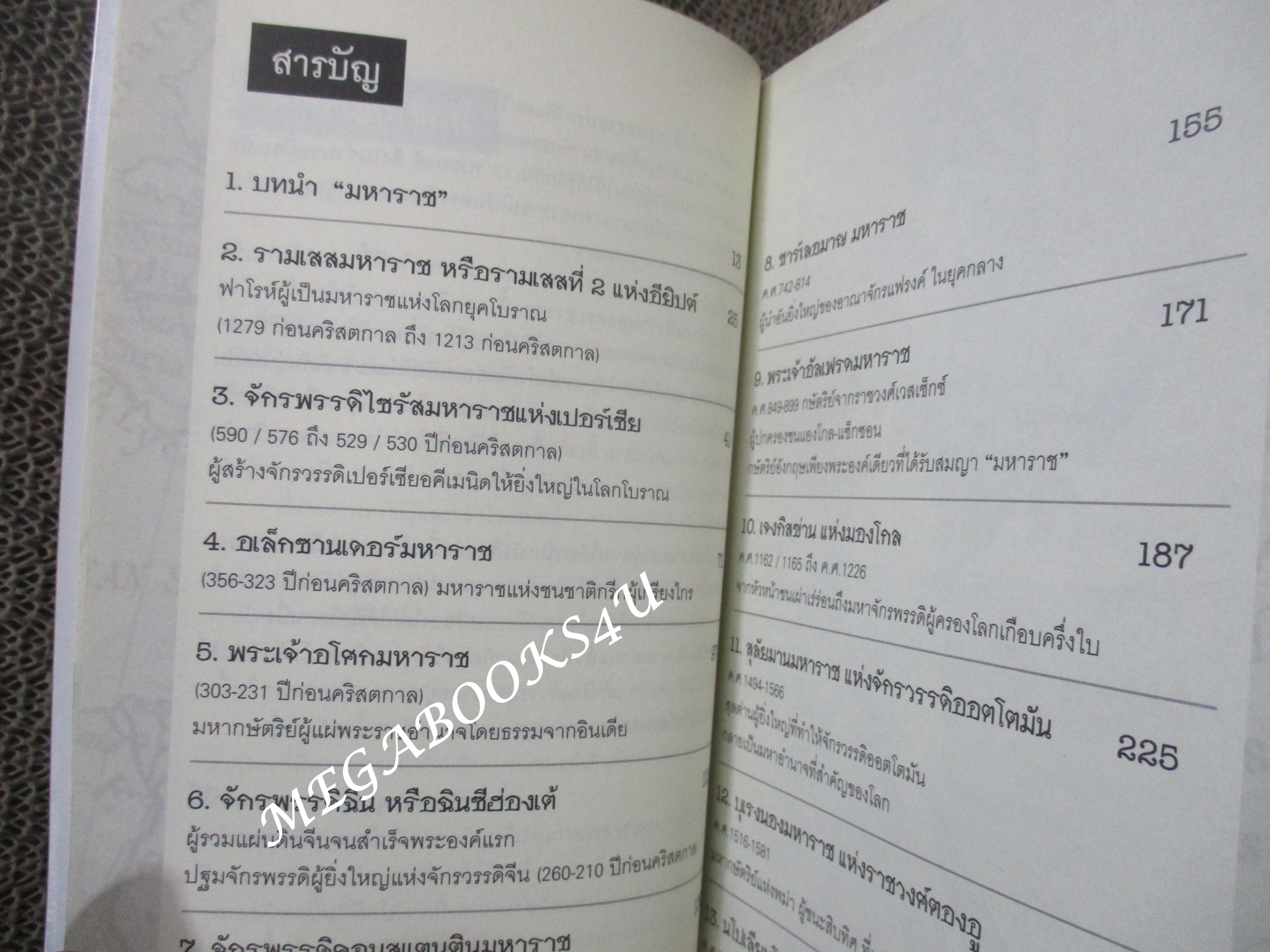 มหาราชผู้ครองโลก ผู้เขียน ปัญญา วิวัฒนานันต์ (มือสอง) (สภาพ85-95%)
