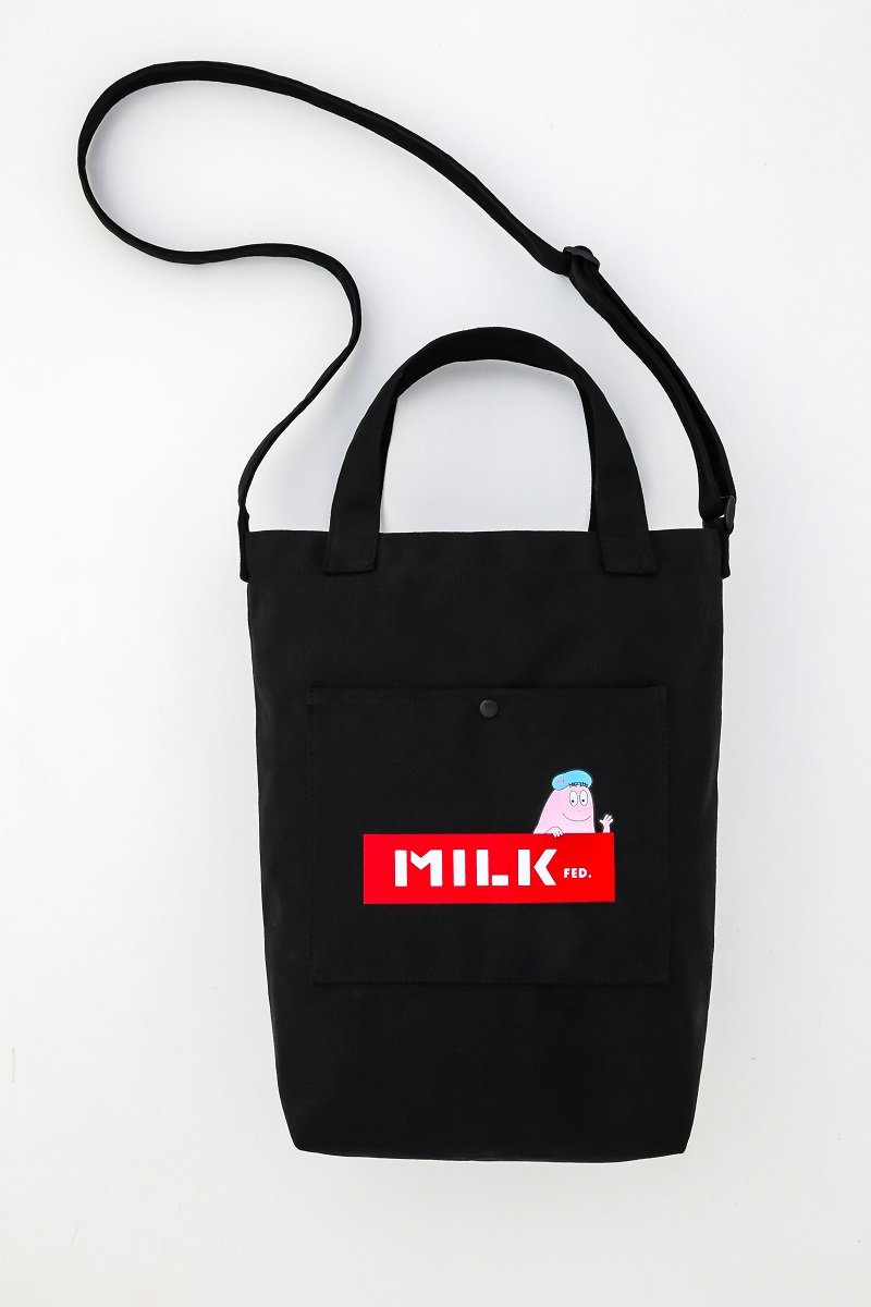 (มีกล่อง) (มีตำหนิตามรูป) BARBAPAPA × MILKFED. 2WAY TOTE BAG BOOK (น่ารักในกล่องแพคเกจเดิม)