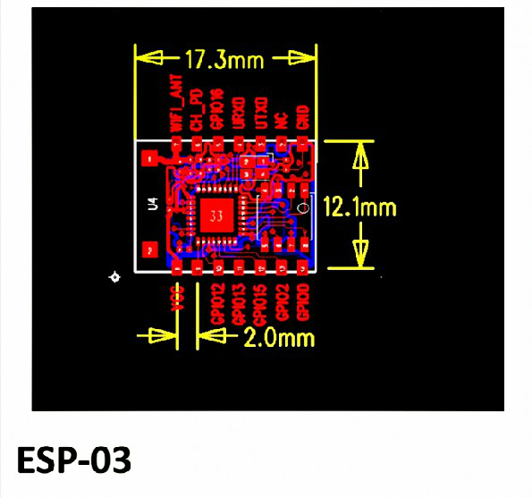 โมดูล ESP8266 รุ่น ESP-03