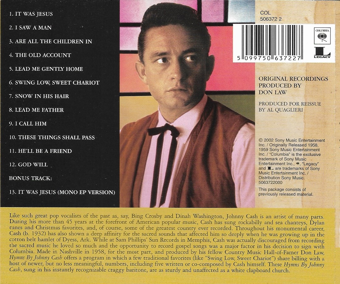 Used CD,Johnny Cash - Hymns By Johnny Cash (B)(2002)(Austria)