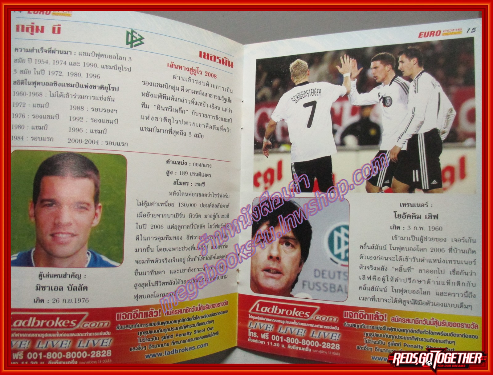 คู่มือ 16ทีม รอบสุดท้ายฟุตบอลชิงแชมป์ยุโรป 2008 เล่มเล็ก พ็อคเก็ตบุ๊คส์