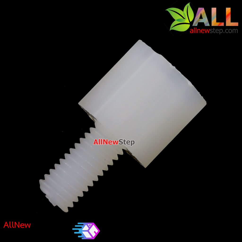 น็อตไนลอน NUT Nylon M3 5+6mm สีขาว จำนวน 1 ชิ้น