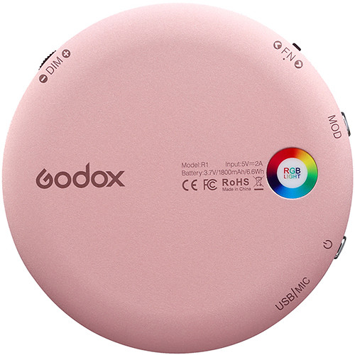 Godox Round Mini RGB LED Magnetic Light (Pink)