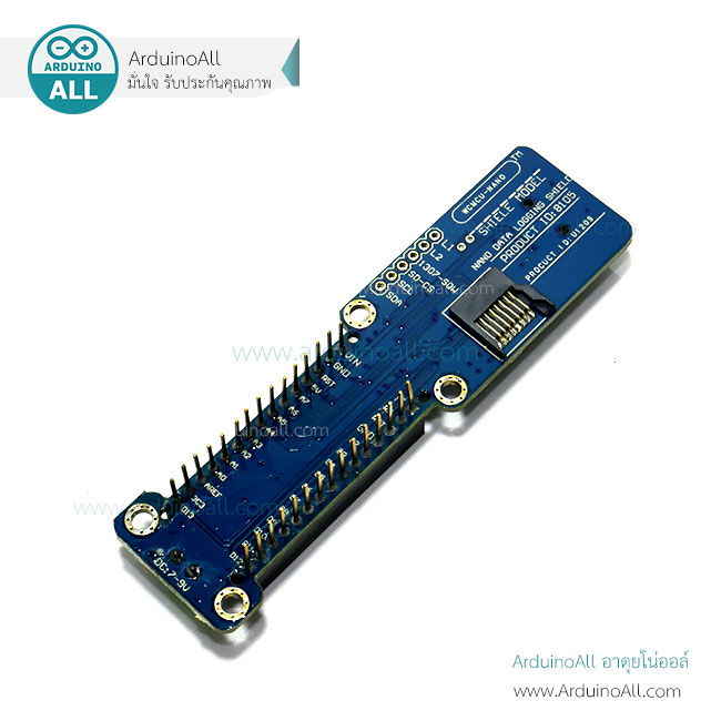 บอร์ด Data Logger nano Shield สำหรับ Arduino Nano sd card DS1307