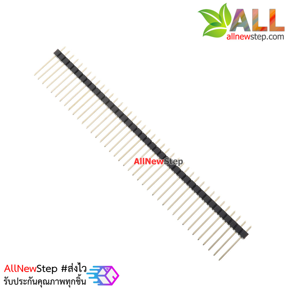 ก้างปลาแบบยาว 2.54mm 1x40pin Single row needle lengthened Single Pin 19MM Male Copper Pin Header
