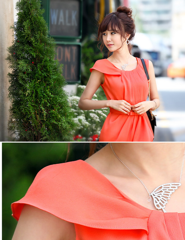 **พร้อมส่ง**เดรสชีฟองสีแดง จับจีบช่วงอก เพิ่มดีเทลระบายช่วงเอว สวยมากๆค่ะ