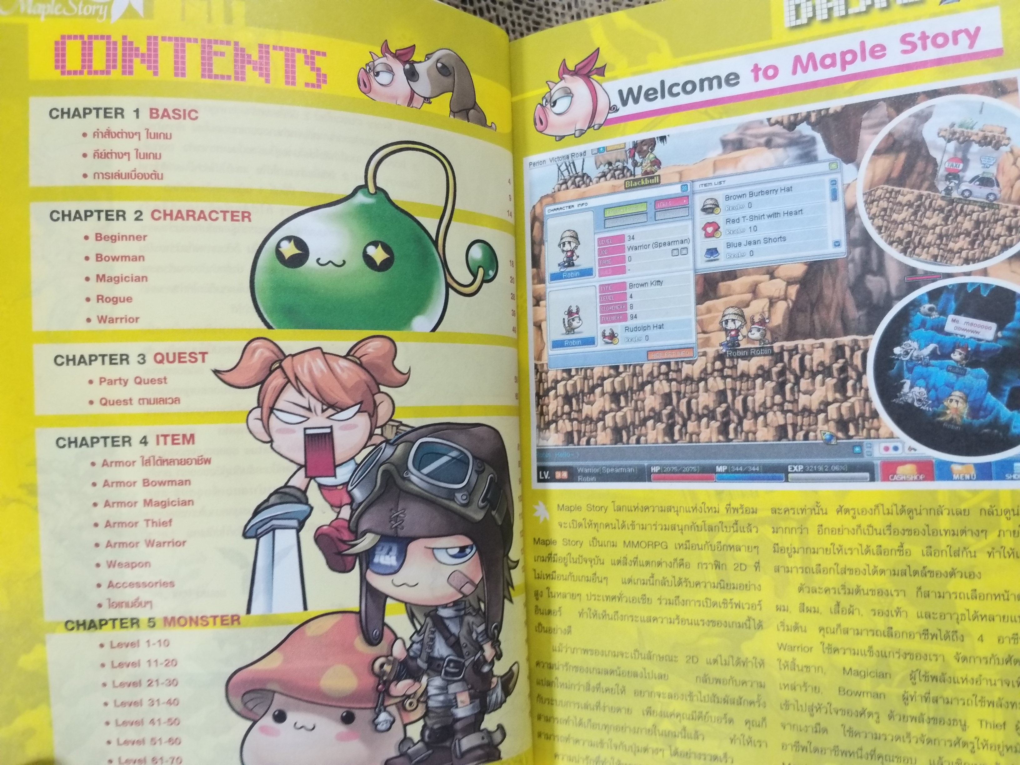 หนังสือคู่มือเฉลยเกมส์ MAPLE STORY สภาพดี