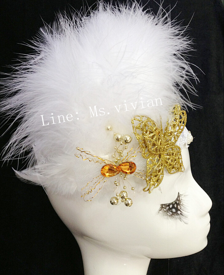 MAI24 มงกุฎขนฟู ผี้เสื้อโบว์ (งาน handmade)**สินค้ามีจำกัด**