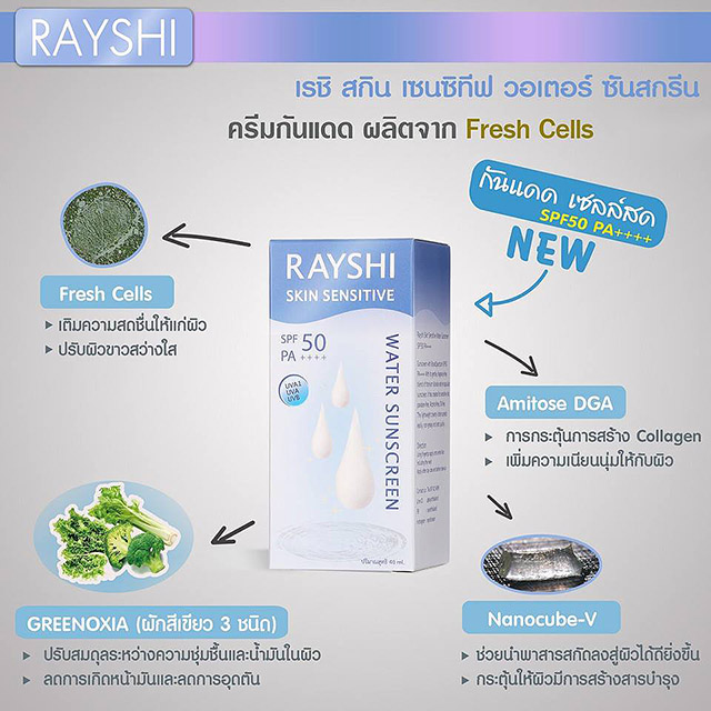 Rayshi Skin Sensitive กันแดดเซลล์สด
