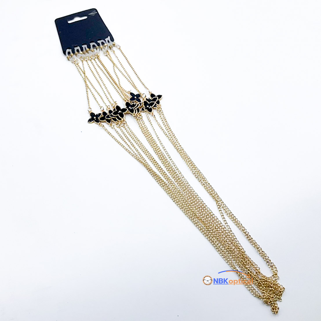 สายคล้องแว่นตาแฟชั่นทรงดอกไม้สีทองทรงหรูสวยงาม