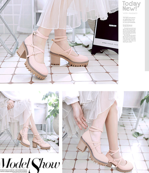 รองเท้าคัดชูน่ารักๆสีชมพู/ขาว/ดำ ไซต์ 34-43