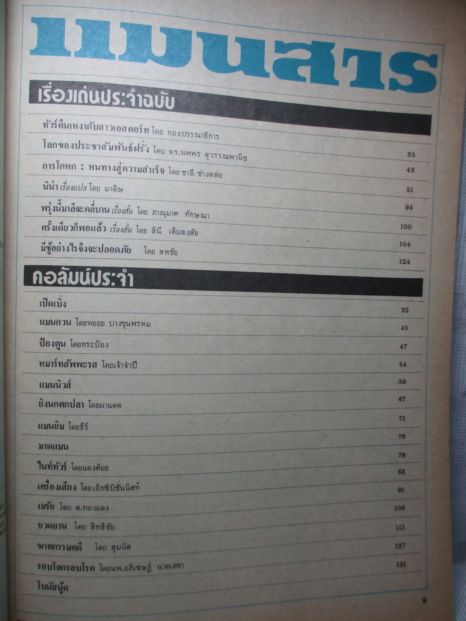 นิตยสารแมน ฉบับที่103 2526 สภาพดี