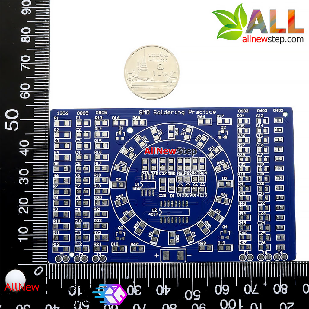 ชุดฝึกบัดกรีอุปกรณ์แบบ SMD SMD component welding practice board skills training kit