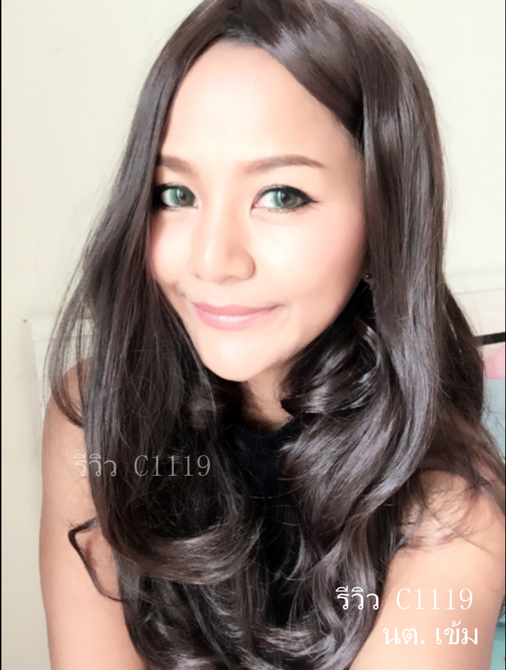 C1119 วิกผมลอนคลายเบาๆ เเสกกลางเห็นหนังศรีษะ