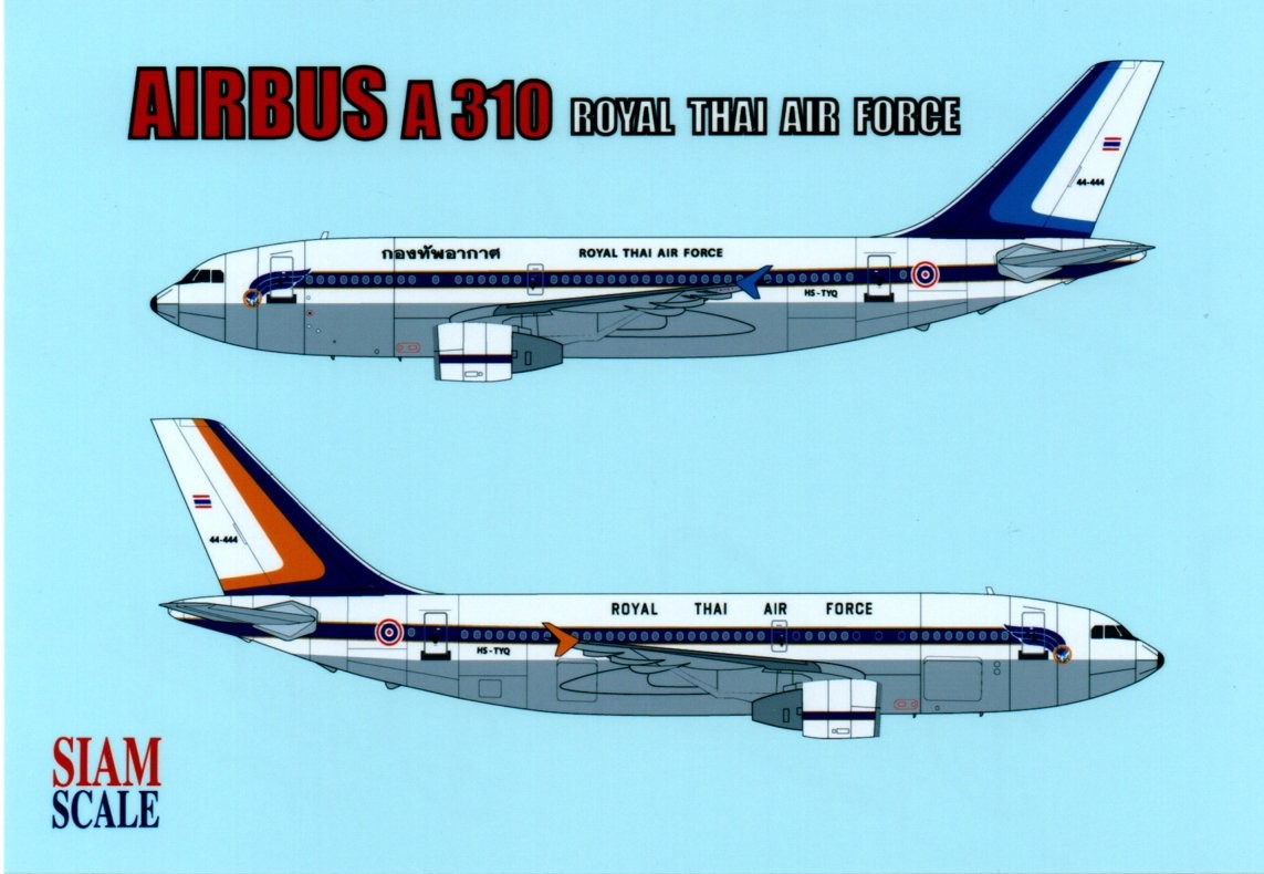 DECAL 1/144 AIRBUS A310 ROYAL THAI AIR FORCE