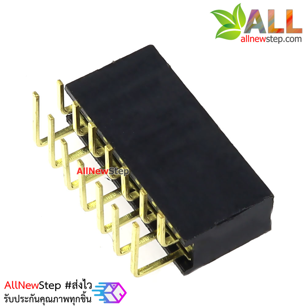ขาก้างปลาตัวเมียแบบฉาก 2x7 ขา Double Row Hole Jack 2x7 PIN Header 2.54mm