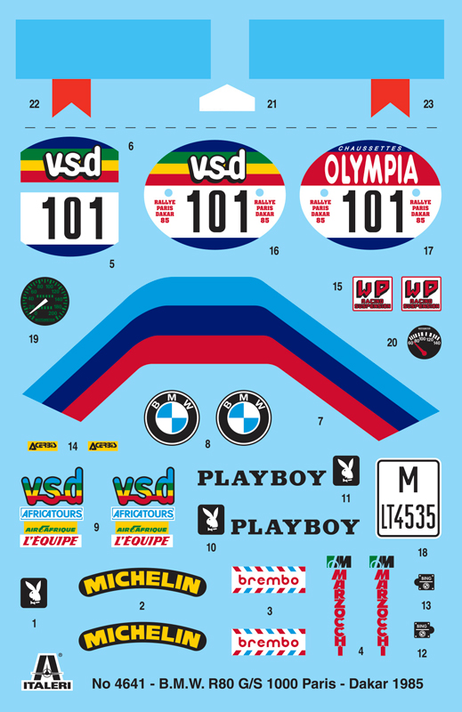 1/9 B.M.W. R80 G/S 1000 Paris Dakar 1985