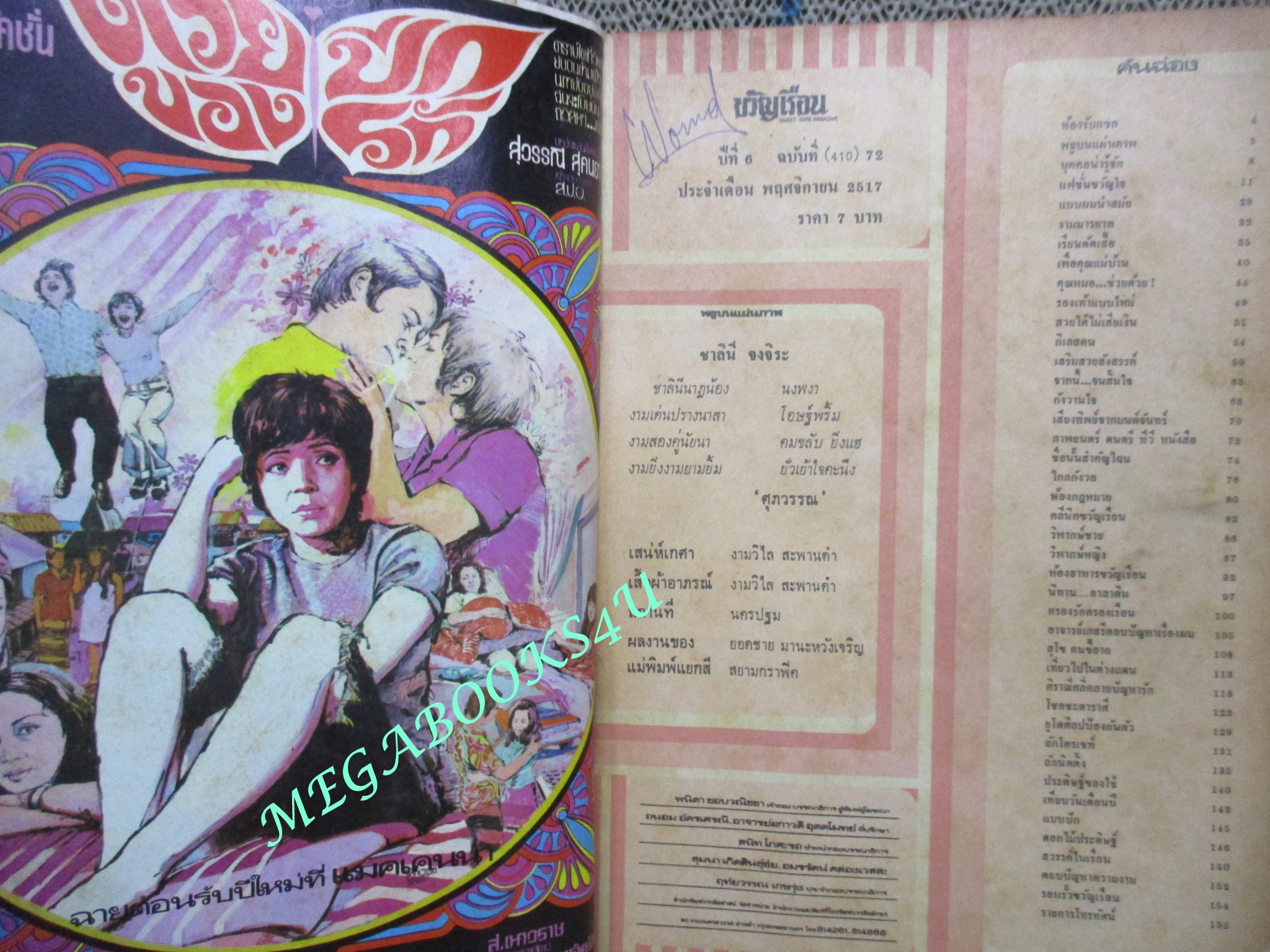 นิตยสารขวัญเรือน ฉบับที่072 ปี2517 ปก ชาลินี จงจิระ