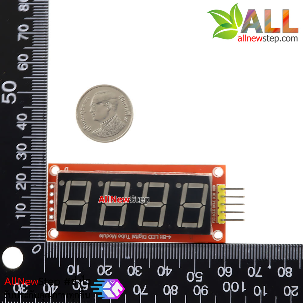 โมดูลแสดงค่าตัวเลข 4 หลัก Four digital tube module LED display ขนาด 0.56 นิ้ว 74HC595 Driver