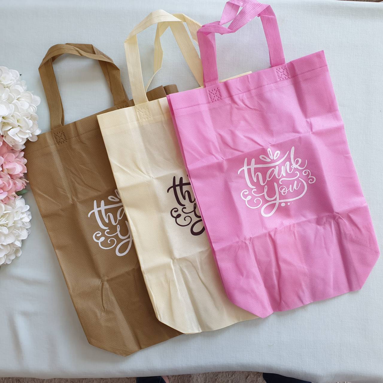 ถุงผ้าสปันบอล Thank you