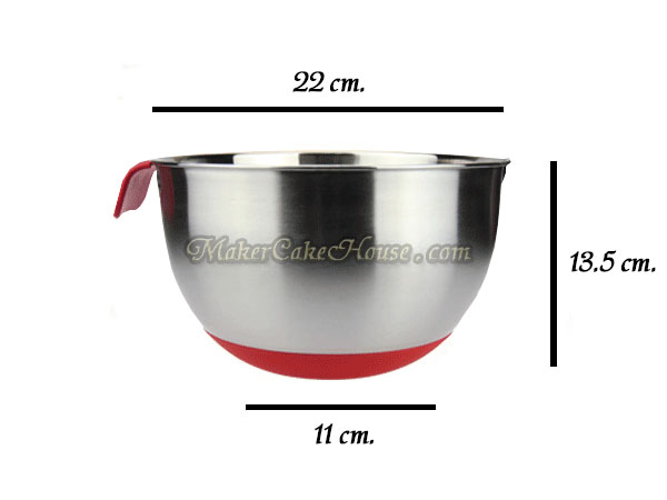 โถผสมสแตนเลสแบบมีมาตรวัด