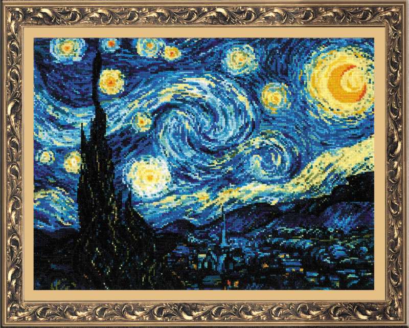 Riolis ชุดปักครอสติช Starry Night after V. van Gogh's Painting