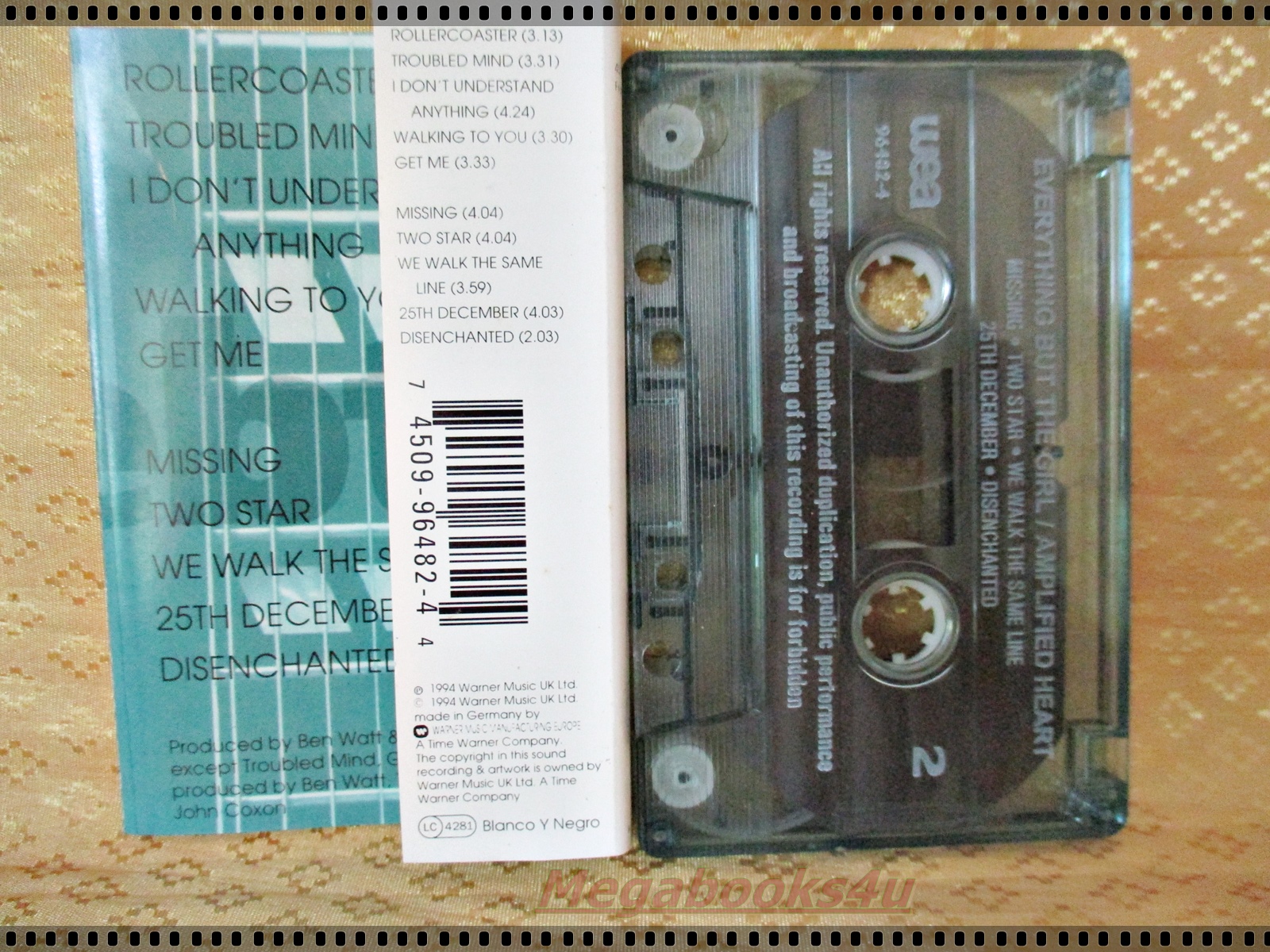 เทปเพลงสากล อัลบั้ม EVERYTHING BUT THE GIRL-AMPLIFIED HEART