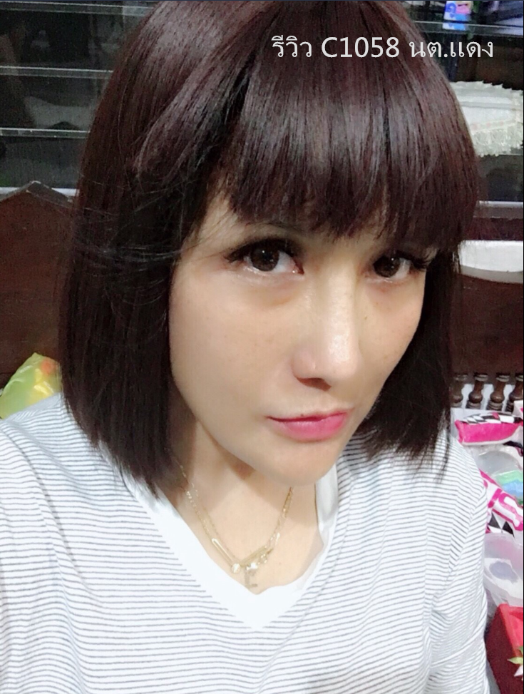C1058 วิกผมสั้น หน้าม้าตรง ทรงน่ารักมากคะ